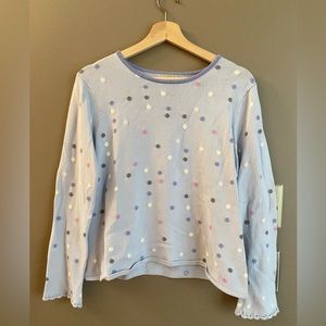 Sigrid Olsen Lightweight Pastel Polkadot Sweater